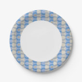 Blauer Tan Pappteller (Vorderseite)