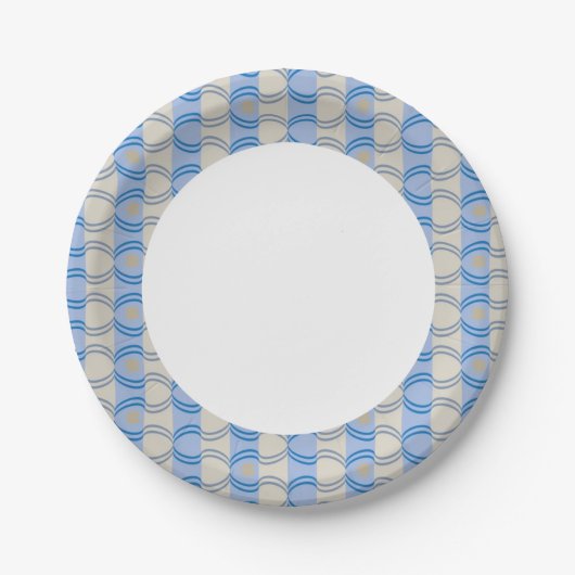 Blauer Tan Pappteller (Vorderseite)