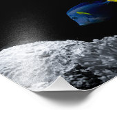 Blauer Tang Fisch Fotodruck (Ecke)