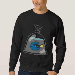 Blauer Tang Fisch Sweatshirt
