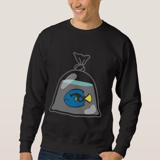 Blauer Tang Fisch Sweatshirt (Vorderseite)