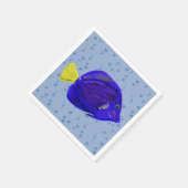 Blauer Tang Serviette (Ecke)