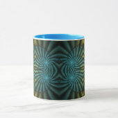 Blauer Tango-Bright Abstrakter Spiral Tasse (Zentrum)