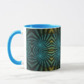 Blauer Tango-Bright Abstrakter Spiral Tasse (Links)