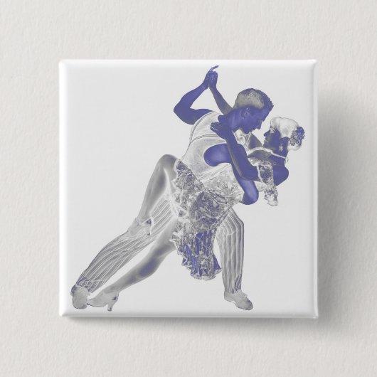 Blauer Tango Button (Vorderseite)