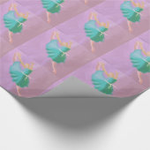 Blauer Tanz-Sprung Geschenkpapier (Ecke)