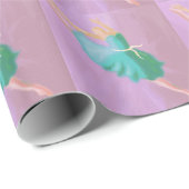 Blauer Tanz-Sprung Geschenkpapier (Rolleneckpunkt)