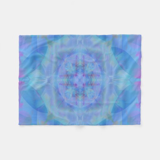 Blauer Tänzer Fleecedecke (Vorderseite (Horizontal))
