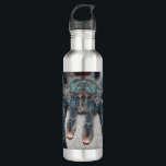 Blauer Tarantel Edelstahlflasche<br><div class="desc">Spinne in der Mitte</div>