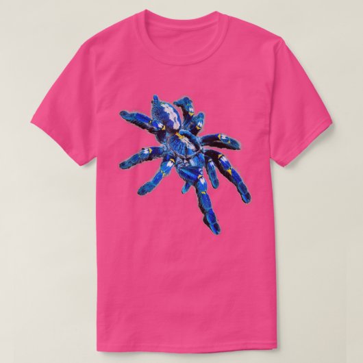 Blauer Tarantula Spider Poecilotheria Shirt (Design vorne)