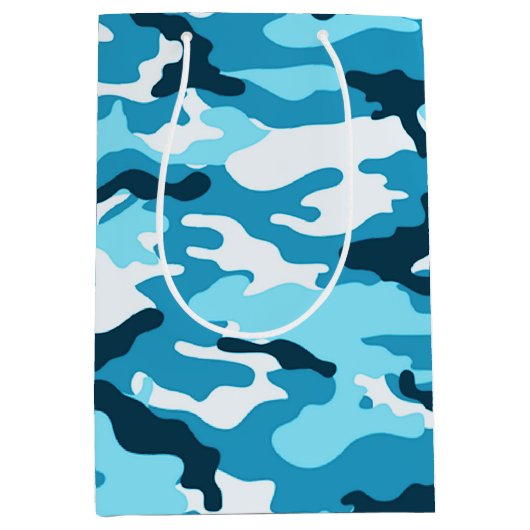 Blauer Tarnbeutel Mittlere Geschenktüte (Vorderseite)