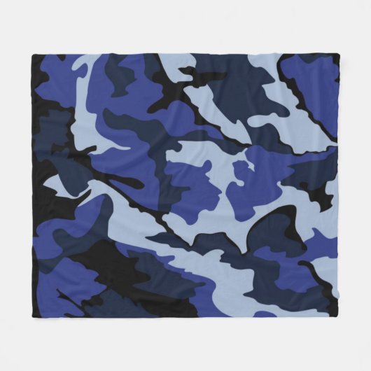 Blauer Tarnflockendecke Fleecedecke (Vorderseite (Horizontal))
