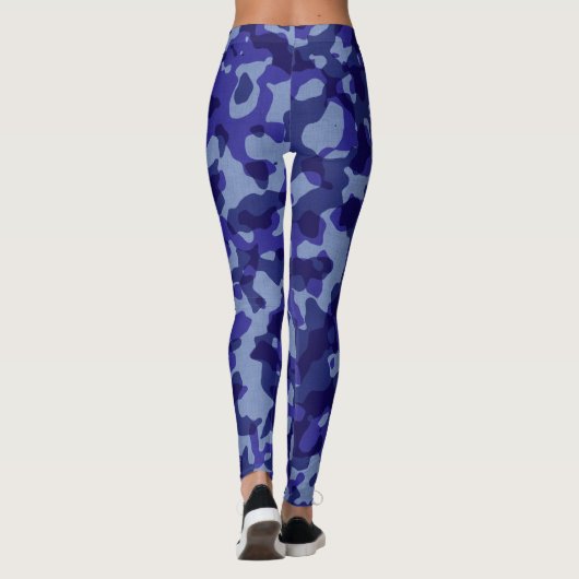 Blauer Tarnmantel Leggings (Rückseite)