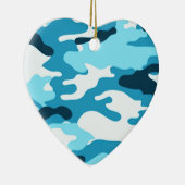 Blauer Tarnung Keramik Ornament (Rechts)