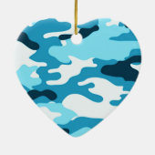 Blauer Tarnung Keramik Ornament (Hinten)