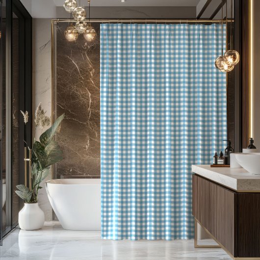 Blauer Tartan-Duschvorhang Rustikales Geschenk für Duschvorhang