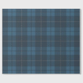 Blauer Tartan-kariertes schottisches Muster Geschenkpapier (Flach)