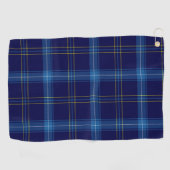 Blauer Tartan Muster Golfer's Totuch Golfhandtuch (Horizontal)