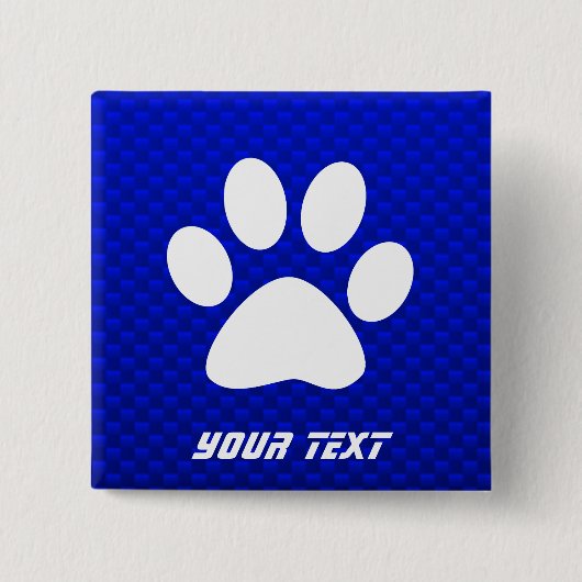 Blauer Tatzen-Druck Button (Vorderseite)