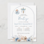 Blauer Taufen Einladung (Vorderseite)