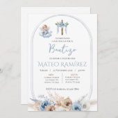 Blauer Taufen Einladung (Vorne/Hinten)