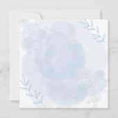 Blauer Taufen - Klassisch und elegant Dankeskarte (Rückseite)