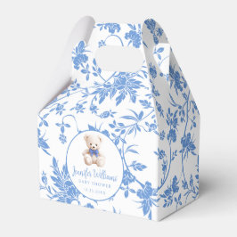 Blauer Teddybär Baby Boy Duschbox Geschenkschachtel