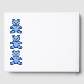 Blauer Teddybär Gästebuch (Rückseite)