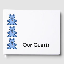 Blauer Teddybär Gästebuch
