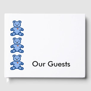 Blauer Teddybär Gästebuch