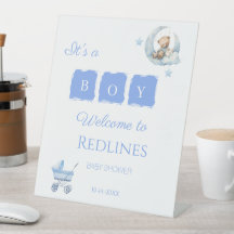Blauer Teddybär It's a Boy Baby Shower