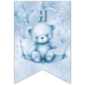 Blauer Teddybär-Jagdfahne Wimpelkette (Zweite Fahne)