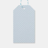 Blauer Teddybär Junge Babyparty  Geschenkanhänger (Rückseite)