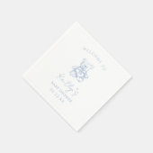 Blauer Teddybär Junge Papiertücher Serviette (Ecke)