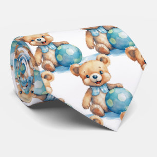 Blauer Teddybär Krawatte