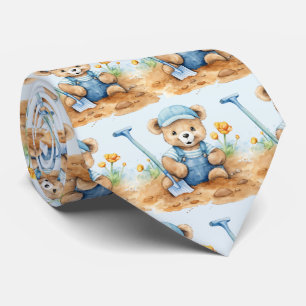 Blauer Teddybär Krawatte