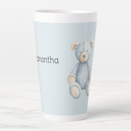 Blauer Teddybär Milchtasse (Vorderseite)