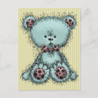 Blauer Teddybär Postkarte