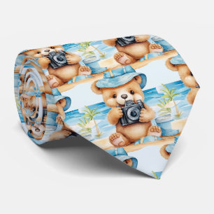 Blauer Teddybär Schlips Krawatte
