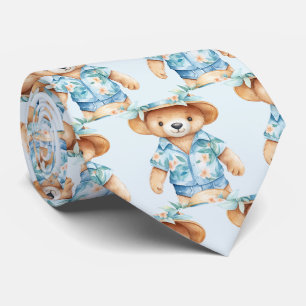 Blauer Teddybär Schlips Krawatte