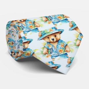 Blauer Teddybär Schlips Krawatte