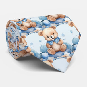 Blauer Teddybär Schlips Krawatte