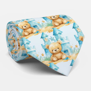 Blauer Teddybär Schlips Krawatte