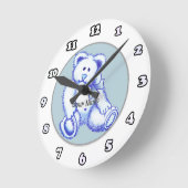 Blauer Teddybär Uhr (Winkel)