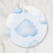 Blauer Teddybärenballon Vielen Dank beary viel Geschenkanhänger (Rückseite)