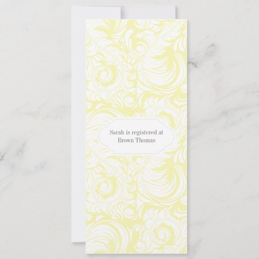 Blauer Tee-Braun-Dusche Einladung (Rückseite)