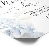 Blauer Tee Party mimosa Bar Poster (Ecke)