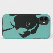 Blauer Telefon-Kasten Bostons Terrier Case-Mate iPhone Hülle (Rückseite (Horizontal))