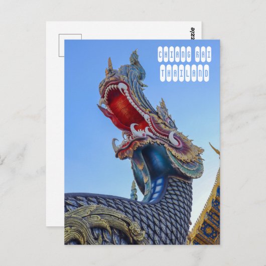 Blauer Tempel in Chiang Rai Thailand Postkarte (Vorne/Hinten)