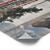 Blauer Tempel Poster (Ecke)